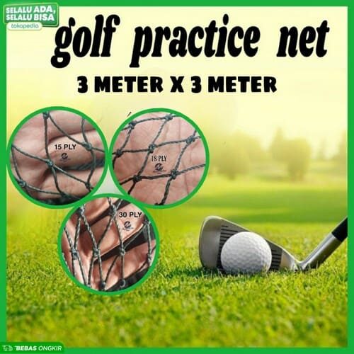 Jaring golf / net golf driving / golf practice net 3mx3m - 12 PLY