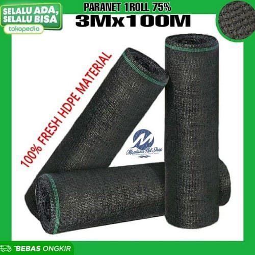 Jaring paranet tanaman 1 roll / Shading net anti sinar matahari 3x100m