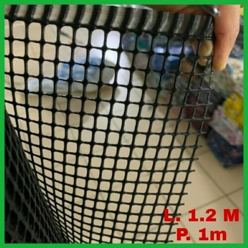 Kawat jaring plastik hdpe lebar 1.2 m - Hitam