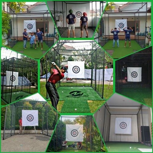 Net driving golf complete / jaring golf cage pvc 3mx3mx3m - PIPA + JARING
